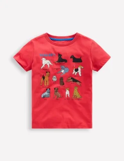 Tops, T-Shirts & Polos-Boden Short Sleeve Printed T-Shirt-Cherry Tomato Red Dogs CherryTomatoRedDogs
