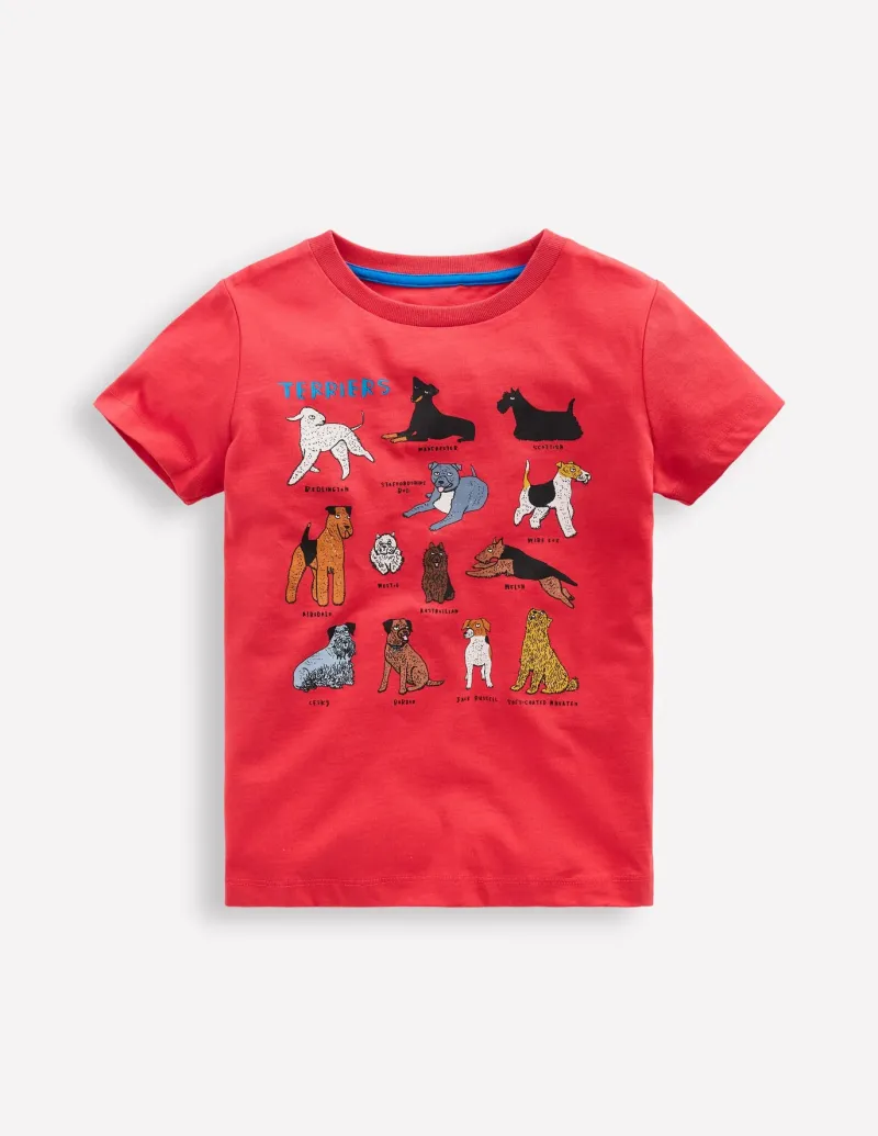 Tops, T-Shirts & Polos-Boden Short Sleeve Printed T-Shirt-Cherry Tomato Red Dogs CherryTomatoRedDogs