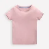 Tops & T-Shirts-Boden Short Sleeve Ribbed T-Shirt-French Pink FrenchPink