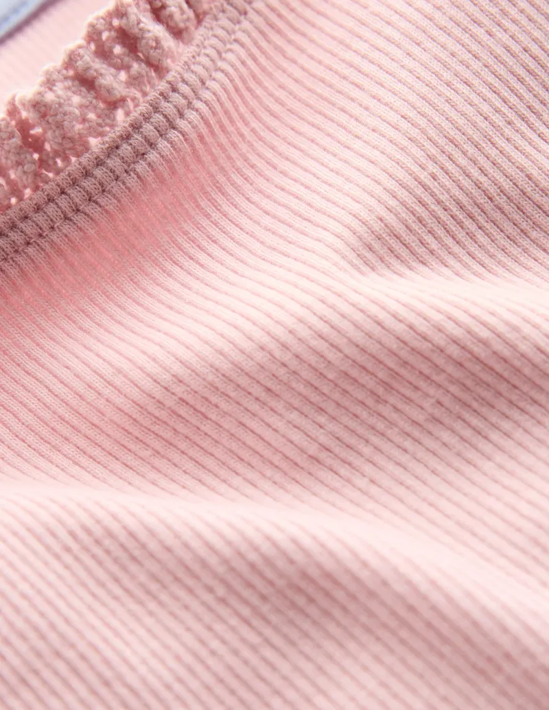 Tops & T-Shirts-Boden Short Sleeve Ribbed T-Shirt-French Pink FrenchPink