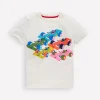 Tops, T-Shirts & Polos-Boden Short Sleeve Riso T-Shirt-Soft Ivory Race Cars SoftIvoryRaceCars