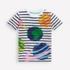 Tops, T-Shirts & Polos-Boden Short Sleeve Riso T-Shirt-Starboard Blue/ Ivory Space StarboardBlue/IvorySpace