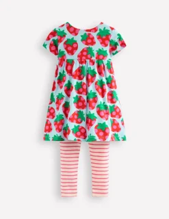Tunics | Tops & T-Shirts-Boden Short-sleeved print tunic set-Misty Blue Strawberry MistyBlueStrawberry