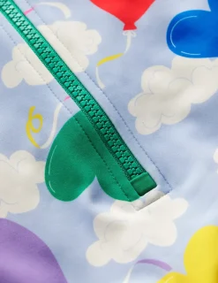 Swimwear & Beachwear-Boden Short-sleeved Swimsuit-Misty Blue Balloon Sky MistyBlueBalloonSky