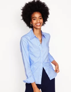 Tops & Blouses | Shirts-Boden Sienna Cotton Shirt-Blue Oxford BlueOxford