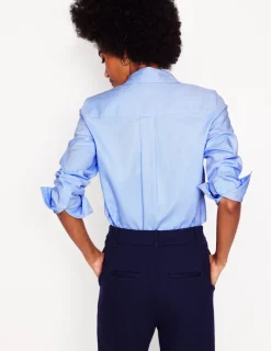 Tops & Blouses | Shirts-Boden Sienna Cotton Shirt-Blue Oxford BlueOxford