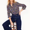 Tops & Blouses | Shirts-Boden Sienna Cotton Shirt-Dawn Blue, Illustrated Paisley DawnBlue,IllustratedPaisley