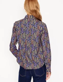 Tops & Blouses | Shirts-Boden Sienna Cotton Shirt-Dawn Blue, Illustrated Paisley DawnBlue,IllustratedPaisley