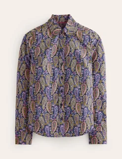 Tops & Blouses | Shirts-Boden Sienna Cotton Shirt-Dawn Blue, Illustrated Paisley DawnBlue,IllustratedPaisley