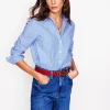 Tops & Blouses | Shirts-Boden Sienna Cotton Shirt-Fine Blue Stripe FineBlueStripe