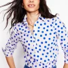 Tops & Blouses | Shirts-Boden Sienna Cotton Shirt-Ivory, Blue Abstract Dot Ivory,BlueAbstractDot