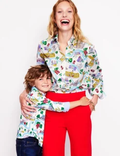 Tops & Blouses | Shirts-Boden Sienna Cotton Shirt-Ivory, London Town Ivory,LondonTown