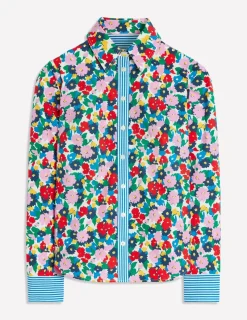 Tops & Blouses | Shirts-Boden Sienna Cotton Shirt-Multi, Painterly Meadow Multi,PainterlyMeadow