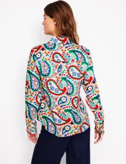 Shirts | Tops & Blouses-Boden Sienna Linen Shirt-Multi Meadow Pasiley MultiMeadowPasiley