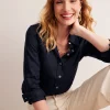 Shirts | Tops & Blouses-Boden Sienna Linen Shirt- Navy