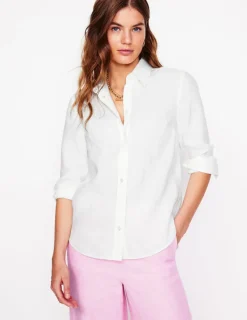 Shirts | Tops & Blouses-Boden Sienna Linen Shirt- White