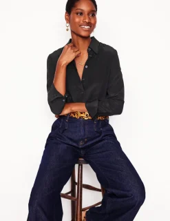Tops & Blouses | Shirts-Boden Sienna Silk Shirt- Black