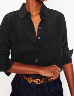 Tops & Blouses | Shirts-Boden Sienna Silk Shirt- Black