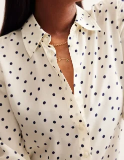 Tops & Blouses | Shirts-Boden Sienna Silk Shirt- Ivory
