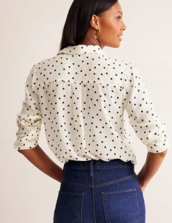 Tops & Blouses | Shirts-Boden Sienna Silk Shirt- Ivory