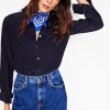 Tops & Blouses | Shirts-Boden Sienna Silk Shirt- Navy