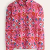 Tops & Blouses | Shirts-Boden Sienna Silk Shirt-Pink, Botanical Wave Pink,BotanicalWave