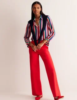 Tops & Blouses | Shirts-Boden Sienna Silk Shirt-Rainbow Stripe RainbowStripe