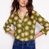Tops & Blouses | Shirts-Boden Sienna Silk Shirt-Woodland Green, Celestial WoodlandGreen,Celestial