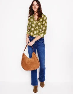 Tops & Blouses | Shirts-Boden Sienna Silk Shirt-Woodland Green, Celestial WoodlandGreen,Celestial