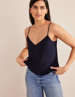 Tops & Blouses-Boden Silk Cami- Navy