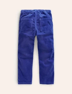 Pants & Jeans-Boden Slim Pull On Trousers-Sapphire Blue Cord SapphireBlueCord