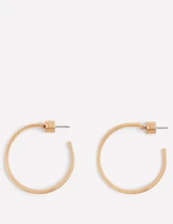 Jewelry-Boden Small Hammered Hoop Earrings- Gold