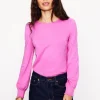 T-Shirts & Tanks | Tops & Blouses-Boden Smocked Cuff Supersoft Top-Tickled Pink TickledPink