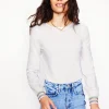 T-Shirts & Tanks | Tops & Blouses-Boden Smocked Cuff Supersoft Top- White