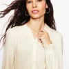 Shirts | T-Shirts & Tanks-Boden Smocked Jersey Shirt- Ivory