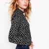 Tops & Blouses | T-Shirts & Tanks-Boden Smocked Neck Printed Top-Black, Milkshake Spot Black,MilkshakeSpot