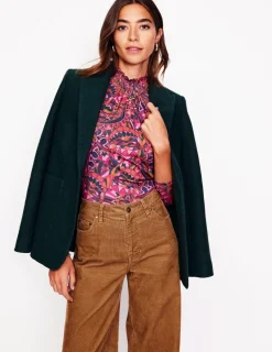 Tops & Blouses | T-Shirts & Tanks-Boden Smocked Neck Printed Top-Jam, Kaleidoscopic Paisley Jam,KaleidoscopicPaisley