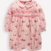 Playsuits & Rompers-Boden Smocked Romper-Pink Love Bunnies