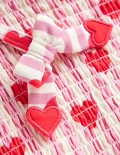 Swimwear & Beachwear-Boden Smocked Tankini Set-Bubblegum Pink Heart Stripe BubblegumPinkHeartStripe
