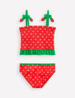 Swimwear & Beachwear-Boden Smocked Tankini Set-Jam Red Strawberry JamRedStrawberry