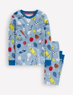 Sleepwear & Pajamas-Boden Snug Glow-In-The-Dark Pajamas-Blue Sport BlueSport