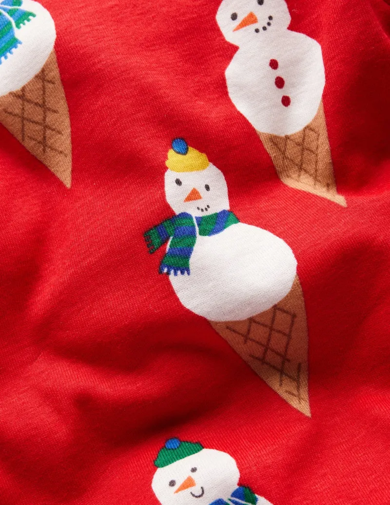 Sleepwear & Pajamas-Boden Snug Glow-In-The-Dark Pajamas-Poppy Red Snow Cones PoppyRedSnowCones