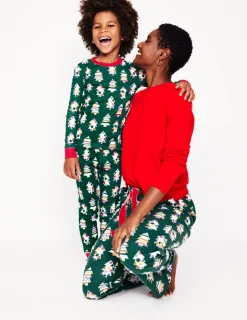Sleepwear & Pajamas-Boden Snug Glow-In-The-Dark Pajamas-Christmas Trees ChristmasTrees