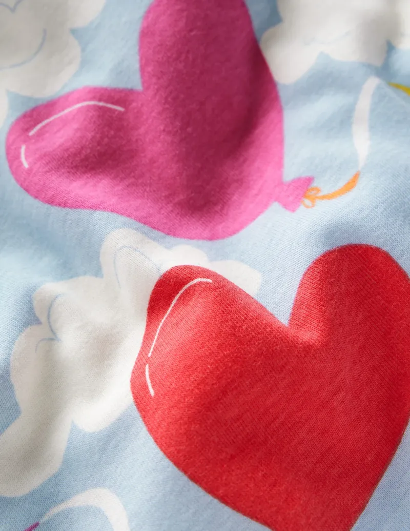 Sleepwear & Pajamas-Boden Snug Glow-In-The-Dark Pyjamas-Misty Blue Balloon Sky MistyBlueBalloonSky