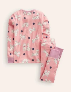 Sleepwear & Pajamas-Boden Snug Henley Pajamas-Pink Dalmatians PinkDalmatians