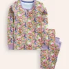 Sleepwear & Pajamas-Boden Snug Henley Pajamas-Vintage Pink Bunny Field VintagePinkBunnyField