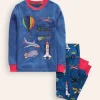 Sleepwear & Pajamas-Boden Snug Long John Pajamas-Bluejay Transport BluejayTransport
