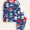 Sleepwear & Pajamas-Boden Snug Long John Pajamas-Christmas Houses ChristmasHouses