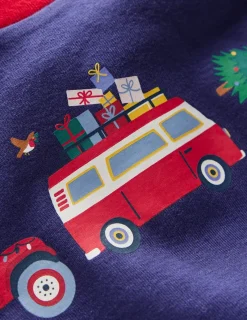 Sleepwear & Pajamas-Boden Snug Long John Pajamas-Christmas Cars ChristmasCars