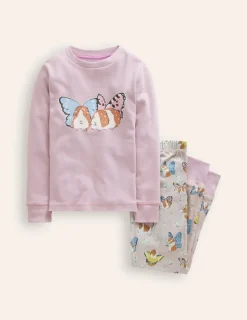 Sleepwear & Pajamas-Boden Snug Long John Pajamas-Fairy Guinea Pigs FairyGuineaPigs